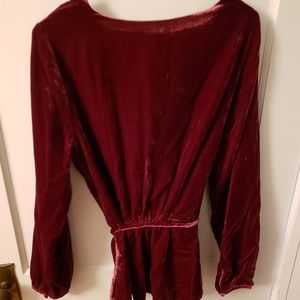J. Crew Tops - J Crew faux-wrap top in velvet J. Crew Tops - J Crew faux-wrap top in velvet